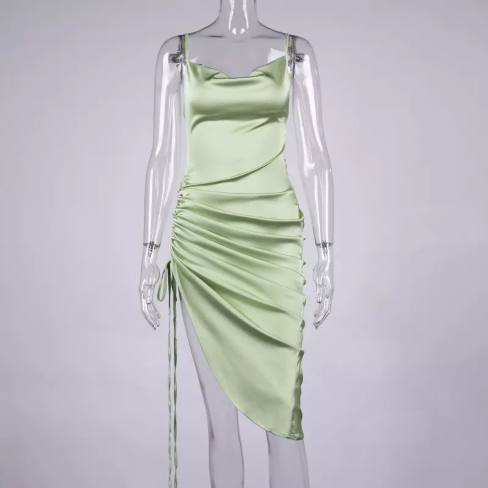 Mint green Satin dress - Picture 1 of 6